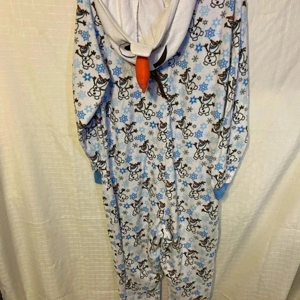 Disney’s Olaf kids XL  16/18 one piece Hooded pajama